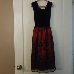 Girls gliter velvet Christmas dress size 16 new